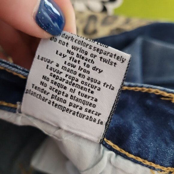 Judy Blue womens 7 28 Jasmin Mid rise leopard print side stripe skinny jeans - Picture 6 of 9